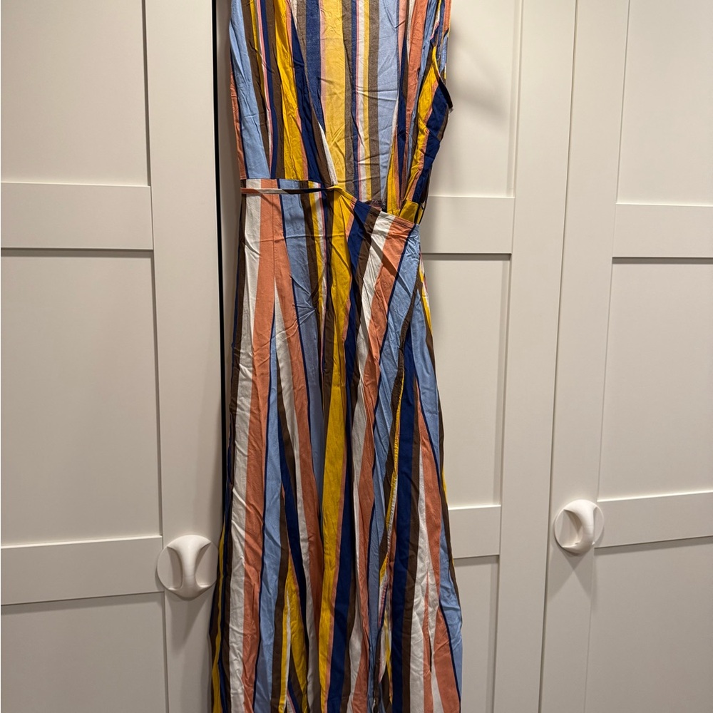 Multicolor Striped Sleeveless long Dress
